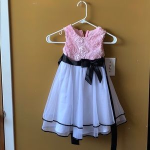 Precious pink and white dress